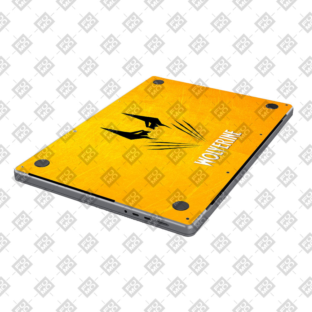 Wolverine with Yellow Background MacBook Pro 14 M5 2025 Laptop Skin
