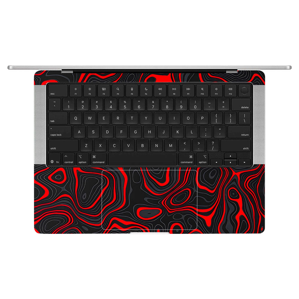 Crimson Waves MacBook Pro 14 M5 2025 Laptop Skin