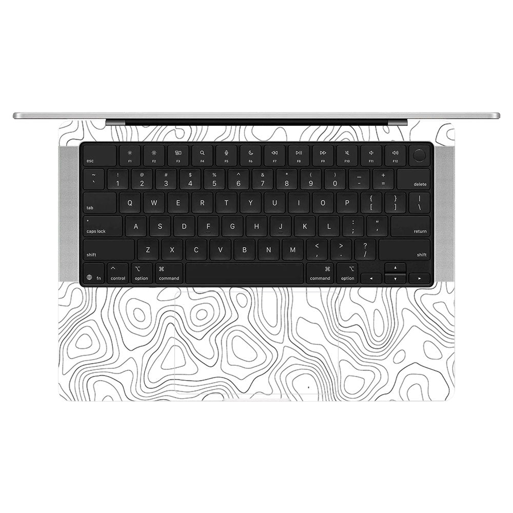 White Contour Design MacBook Pro 14 M5 Pro/Max 2026 Laptop Skin