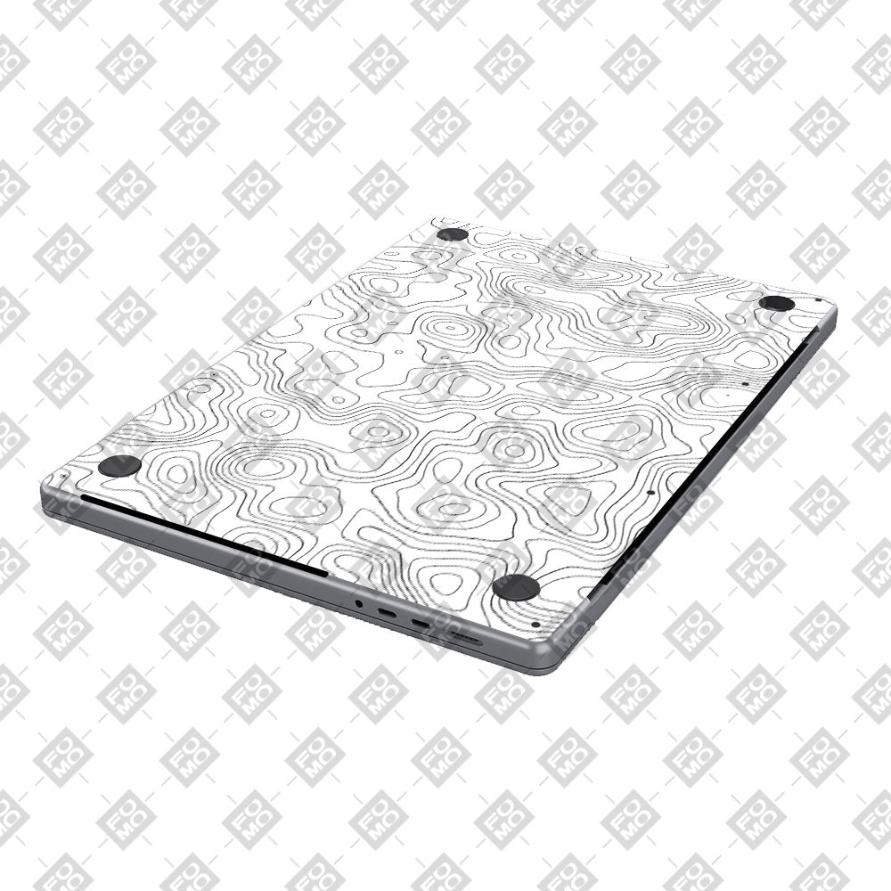White Contour Design MacBook Pro 14 M5 Pro/Max 2026 Laptop Skin
