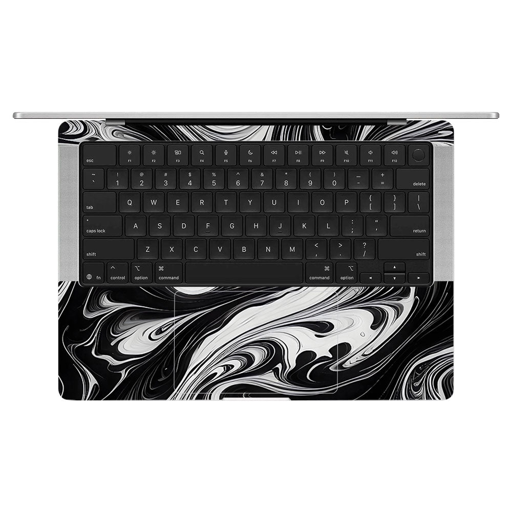 Black and White Marble MacBook Pro 14 M5 Pro/Max 2026 Laptop Skin