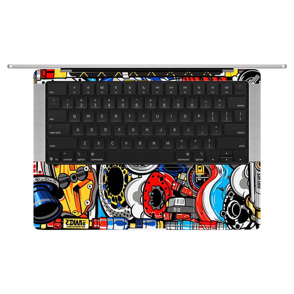 Mechanical Chaos MacBook Pro 14 M5 2025 Laptop Skin
