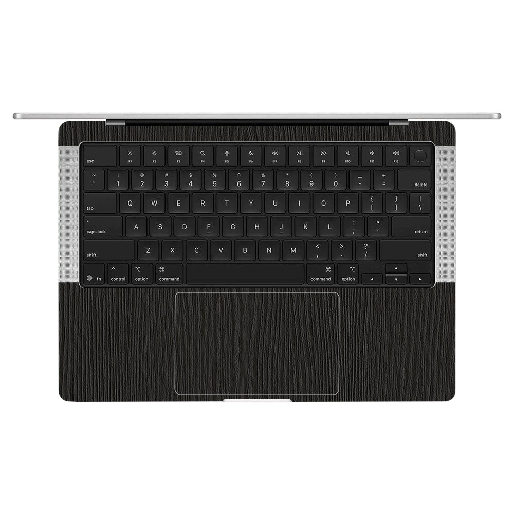 Textured Black Wood MacBook Pro 14 M5 Pro/Max 2026 Laptop Skin