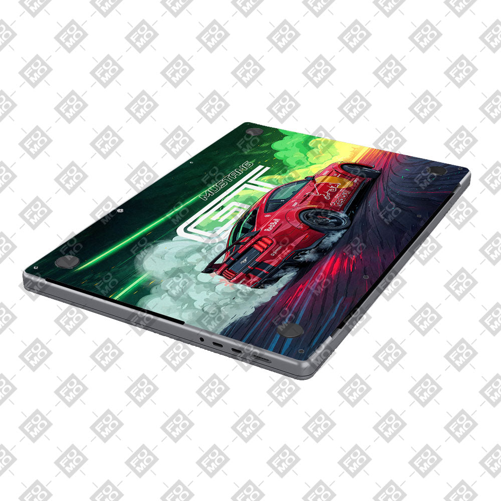 Mustang GT Red Bull Drift Beast MacBook Pro 14 M5 2025 Laptop Skin