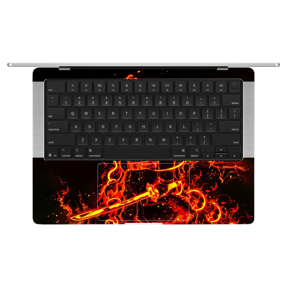 Rengoku Blazing Inferno MacBook Pro 14 M5 Pro/Max 2026 Laptop Skin