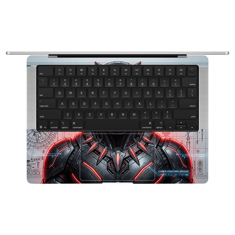 Black Panther Vibranium Tech MacBook Pro 14 M5 2025 Laptop Skin