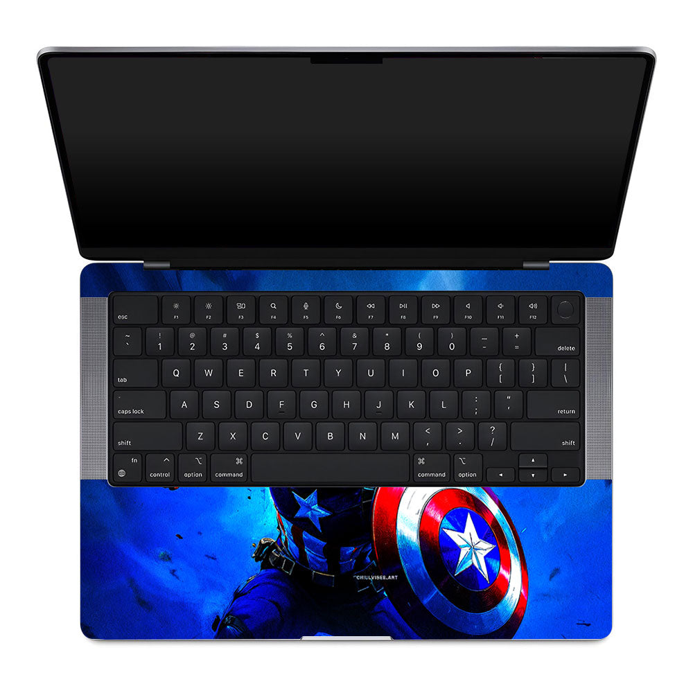 Shield of Justice Captain America MacBook Pro 14 M1, M2, M3, M4 2021-2024 Laptop Skin