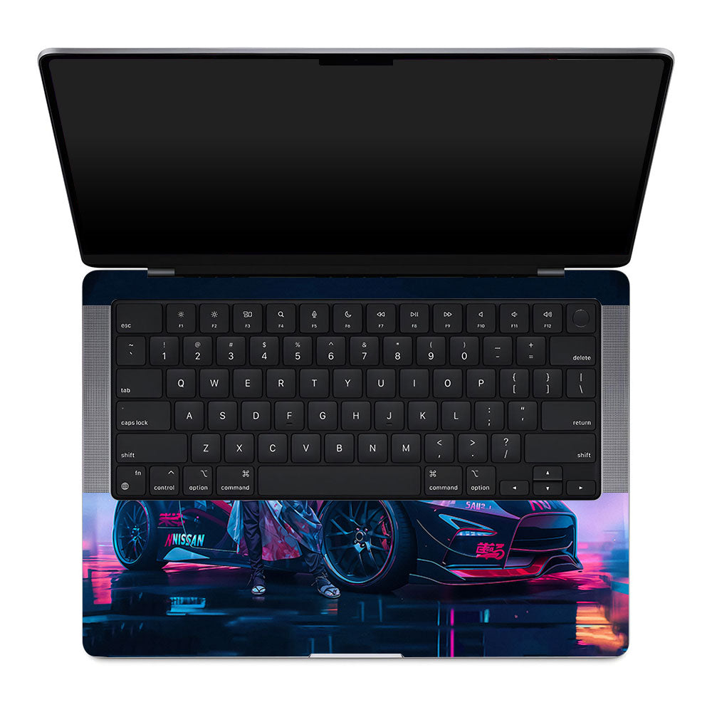 Neon Bloom Nezuko Racer MacBook Pro 14 M1, M2, M3, M4 2021-2024 Laptop Skin