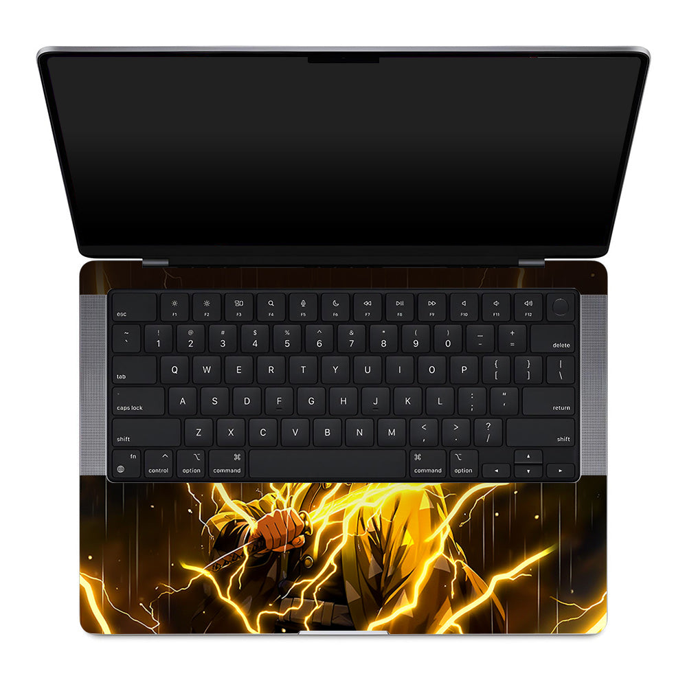 Thunder Soul Lightning Zenitsu MacBook Pro 14 M1, M2, M3, M4 2021-2024 3D Laptop Skin