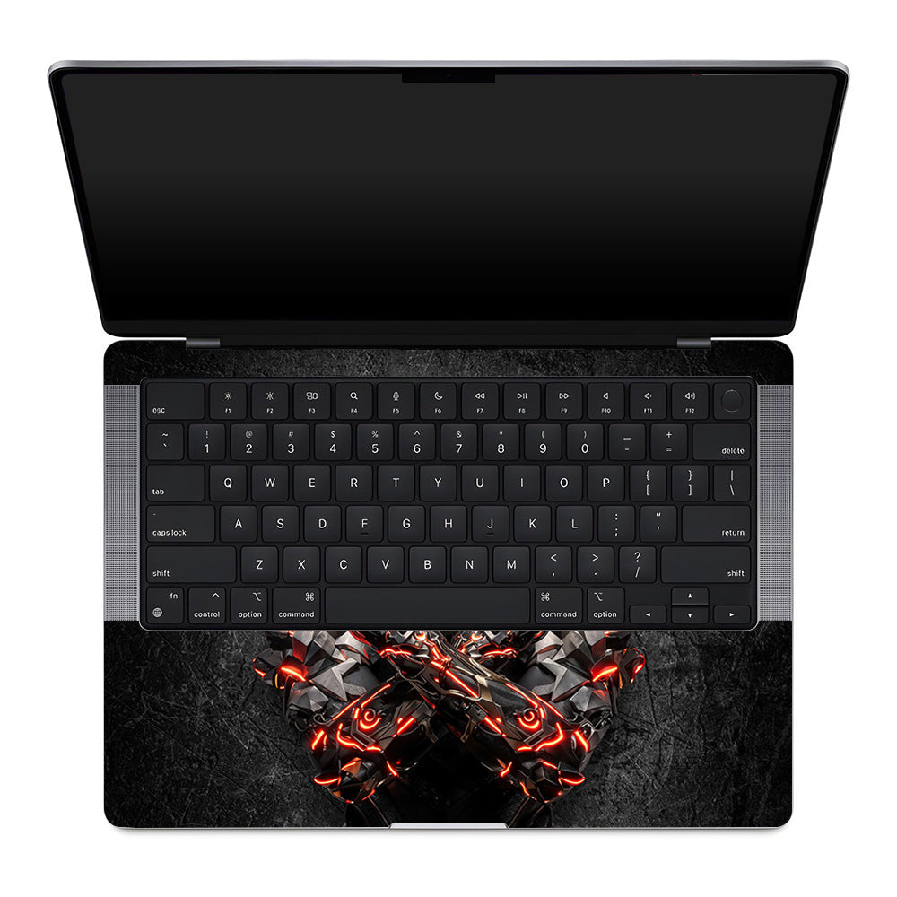 Black Panther Glowing Fury MacBook Pro 14 M1, M2, M3, M4 2021-2024 Laptop Skin