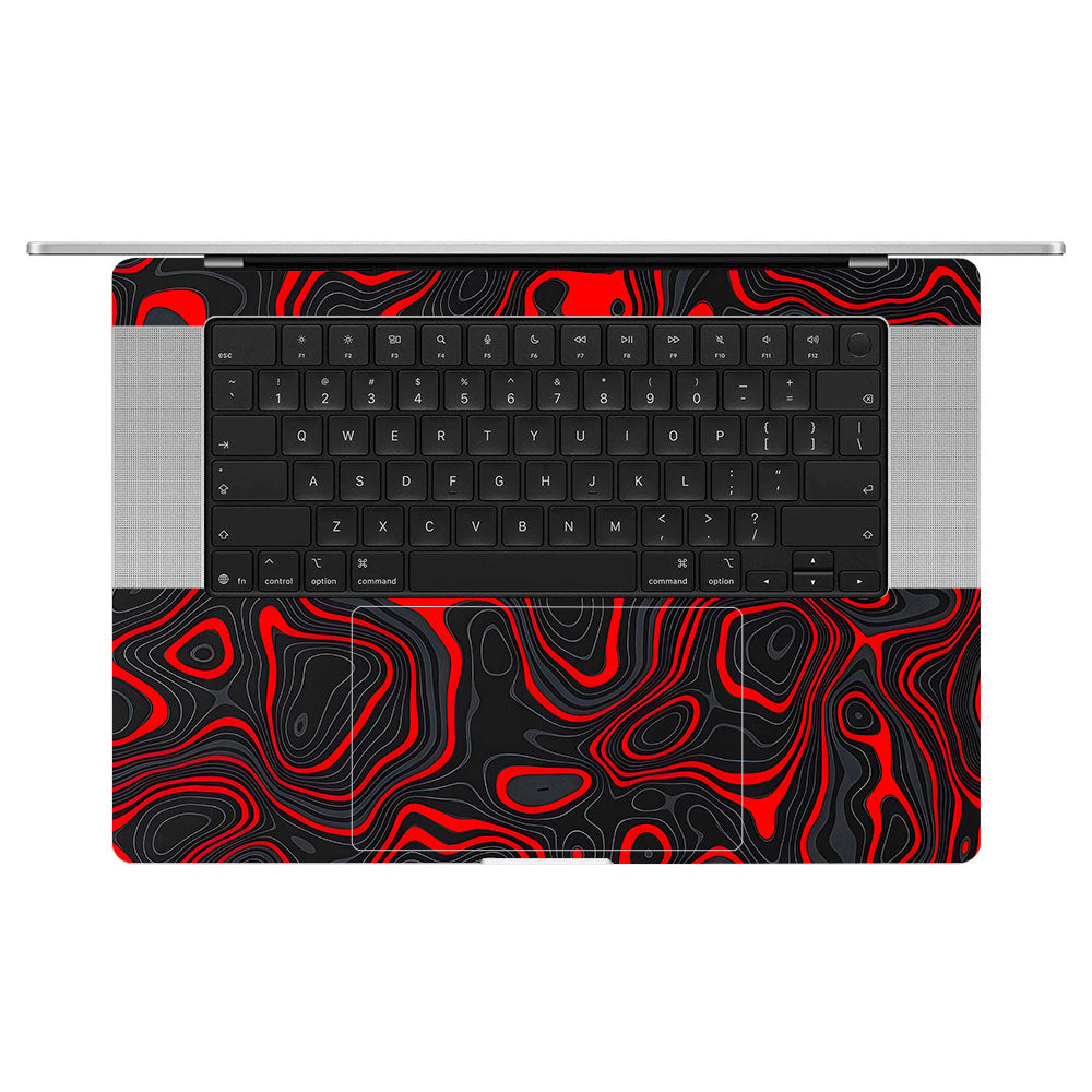 Crimson Waves MacBook Pro 16 M5 Pro/Max 2026 Laptop Skin