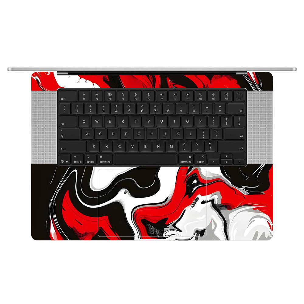 Red and White Marble MacBook Pro 16 M5 Pro/Max 2026 Laptop Skin
