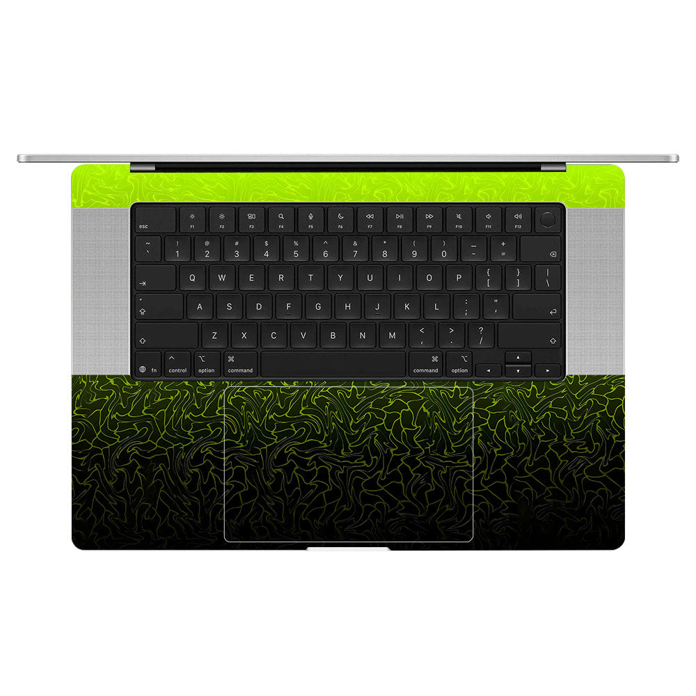 Lime Yellow to Black Gradient MacBook Pro 16 M5 Pro/Max 2026 Laptop Skin