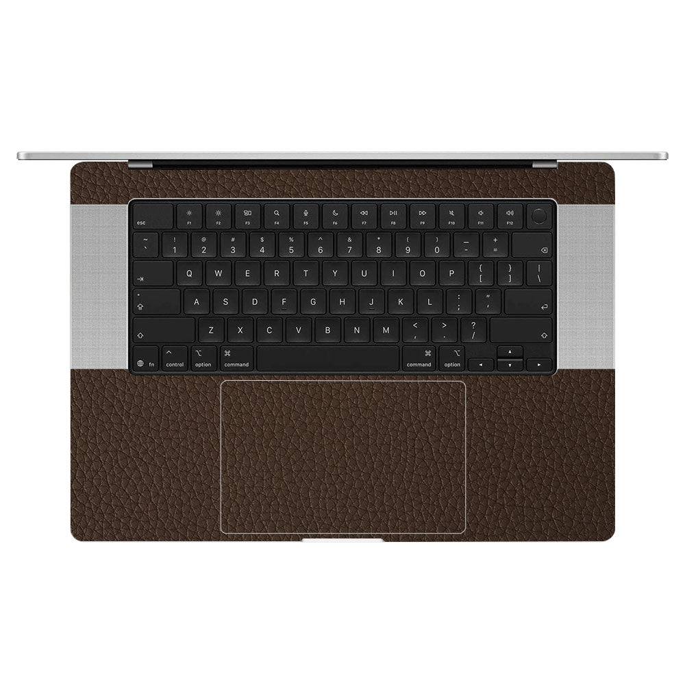 Textured Brown Leather MacBook Pro 16 M5 Pro/Max 2026 Laptop Skin
