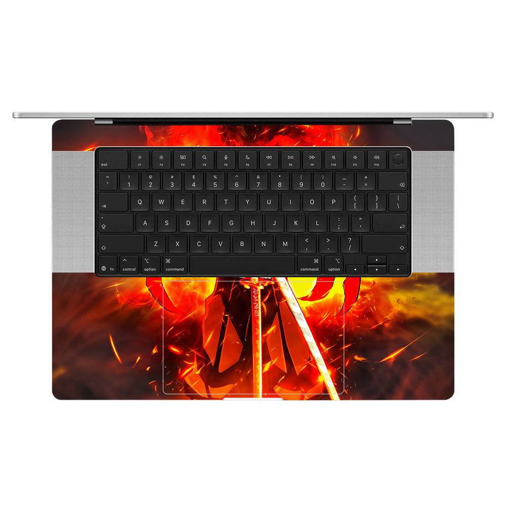 Flame Hashira Rengoku MacBook Pro 16 M5 Pro/Max 2026 Laptop Skin