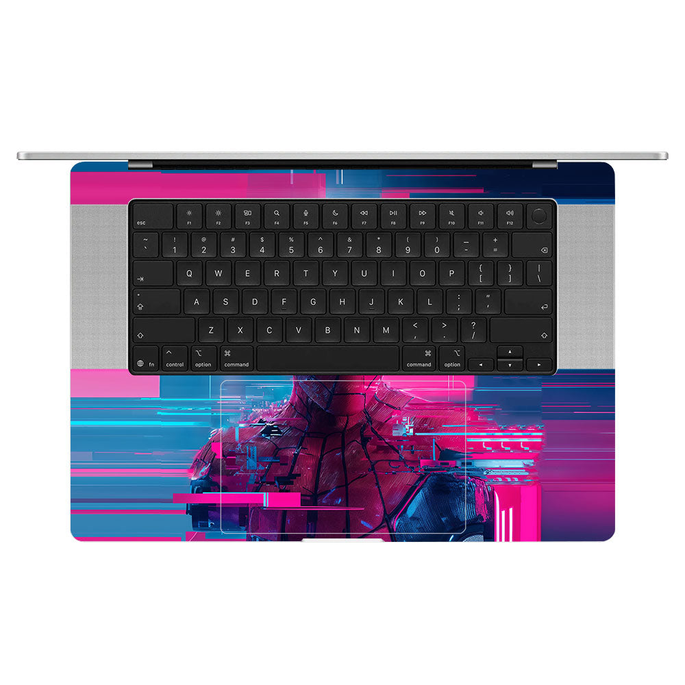 Glitch Spider Web MacBook Pro 16 M5 Pro/Max 2026 Laptop Skin