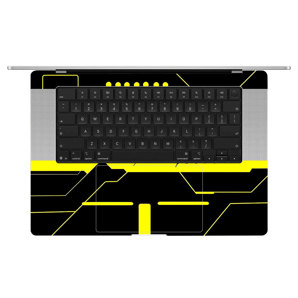 Cyberpunk Yellowline Grid MacBook Pro 16 M5 Pro/Max 2026 Laptop Skin