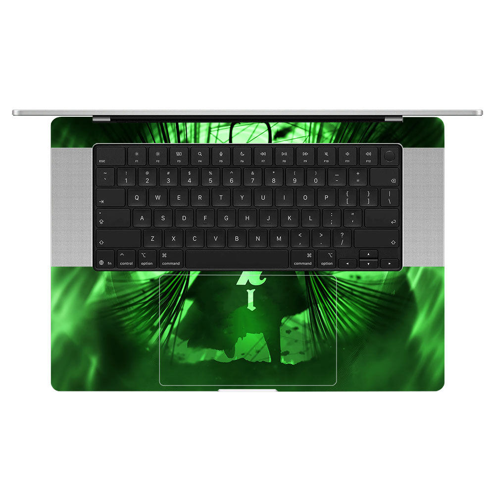 Loki's Green Aura MacBook Pro 16 M5 Pro/Max 2026 Laptop Skin