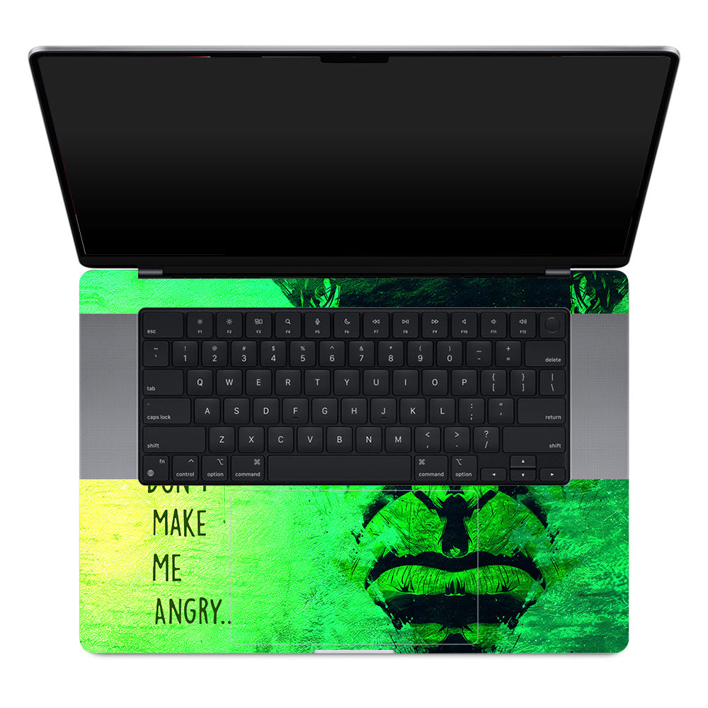 Hulk Don't Make Me Angry MacBook Pro 16 M1, M2, M3, M4 2021-2024 Laptop Skin
