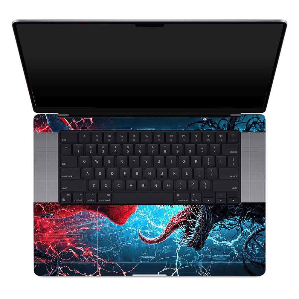 Spiderman vs Venom Showdown MacBook Pro 16 M1, M2, M3, M4 2021-2024 3D Laptop Skin