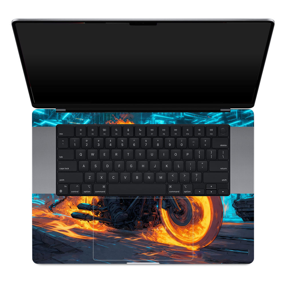 Hellfire Rider MacBook Pro 16 M1, M2, M3, M4 2021-2024 Laptop Skin