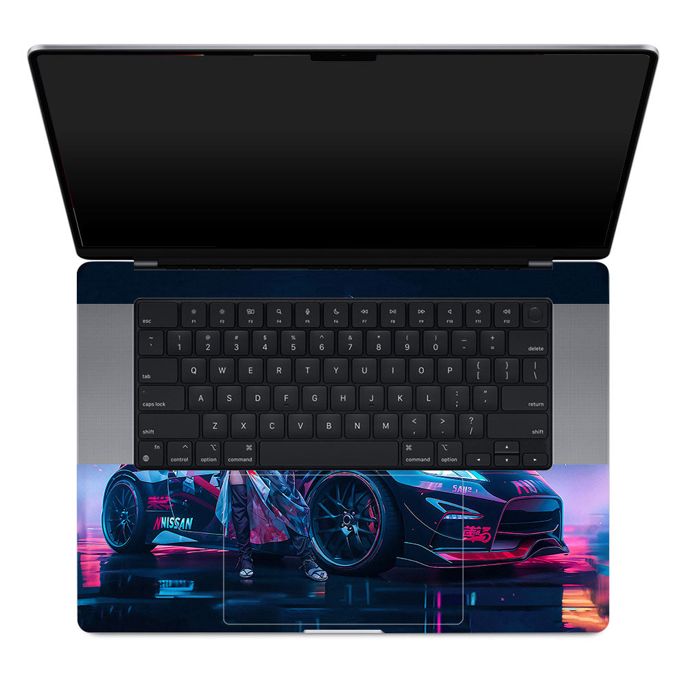 Neon Bloom Nezuko Racer MacBook Pro 16 M1, M2, M3, M4 2021-2024 Laptop Skin