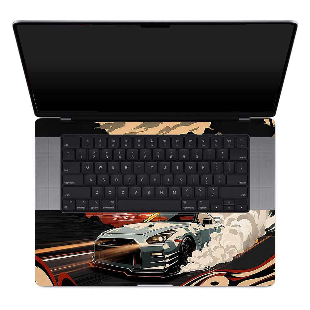 Samurai Rising Sun GTR MacBook Pro 16 M1, M2, M3, M4 2021-2024 Laptop Skin