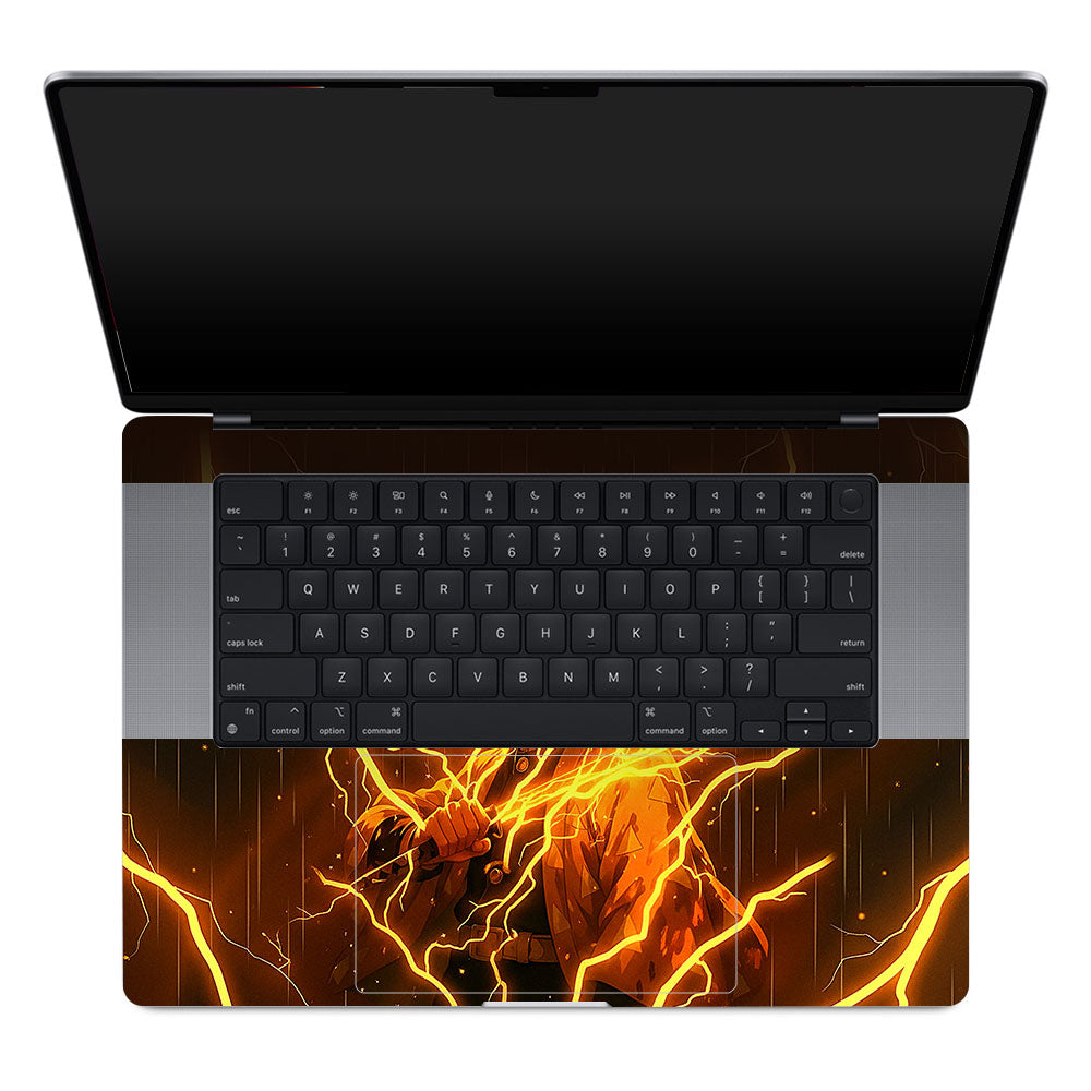 Thunder Soul Lightning Zenitsu MacBook Pro 16 M1, M2, M3, M4 2021-2024 Laptop Skin