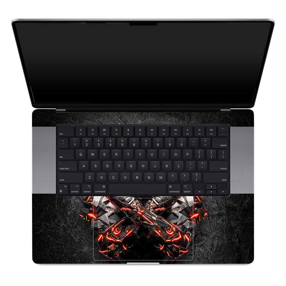 Black Panther Glowing Fury MacBook Pro 16 M1, M2, M3, M4 2021-2024 Laptop Skin