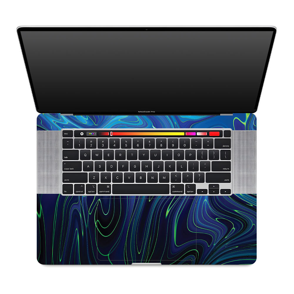 Cobalt Liquid Design MacBook Pro 16 2019 Laptop Skin