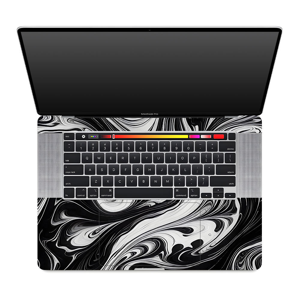 Black and White Marble MacBook Pro 16 2019 Laptop Skin