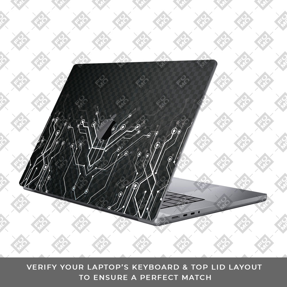 Black Digital Circuit MacBook Pro 16 2019 Laptop Skin
