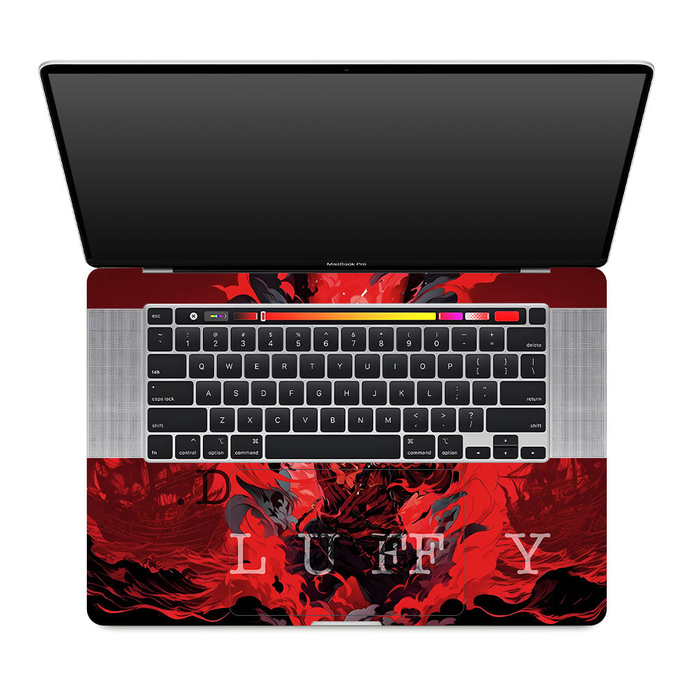 Crimson Anime Pirate MacBook Pro 16 2019 3D Laptop Skin