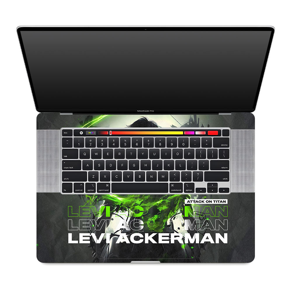 Levi Ackerman Neon Fury MacBook Pro 16 2019 Laptop Skin
