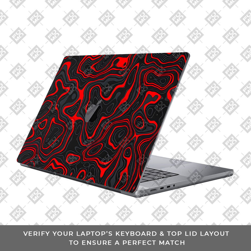 Crimson Waves MacBook Pro 16 2019 Laptop Skin