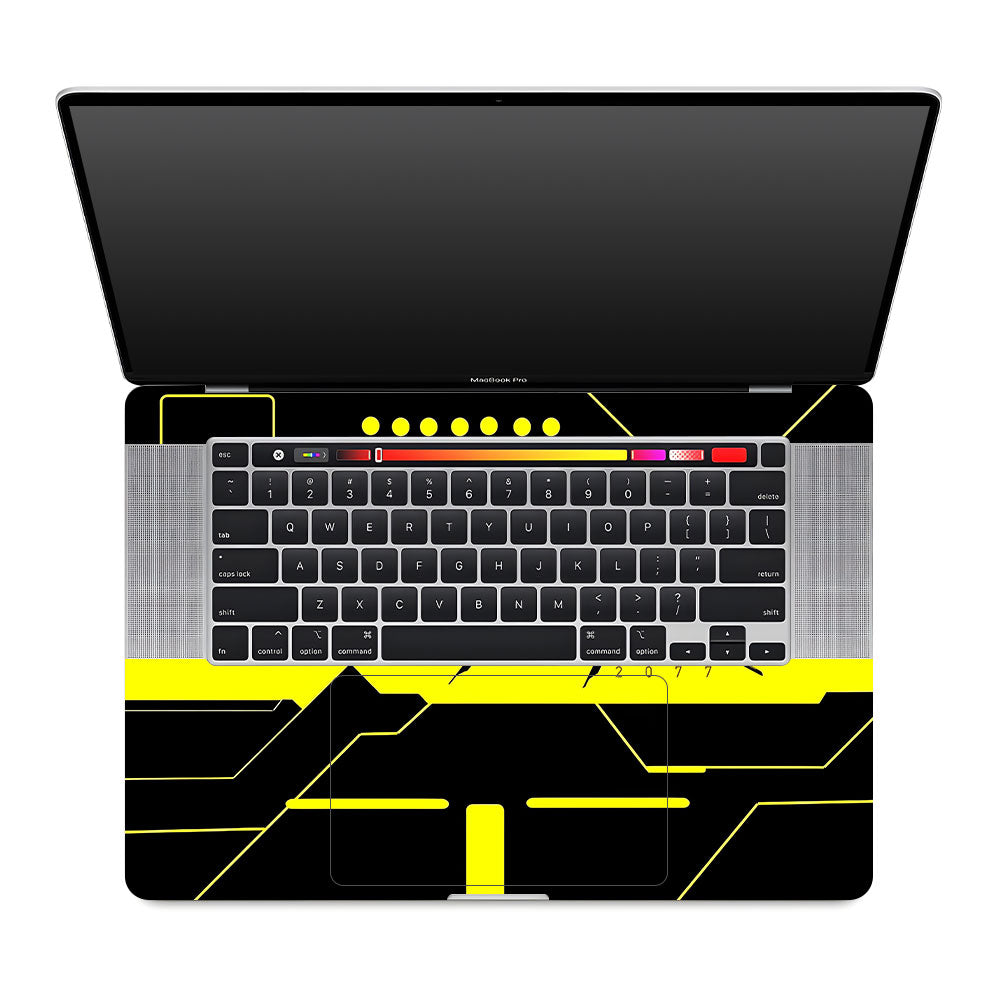 Cyberpunk Yellowline Grid MacBook Pro 16 2019 Laptop Skin