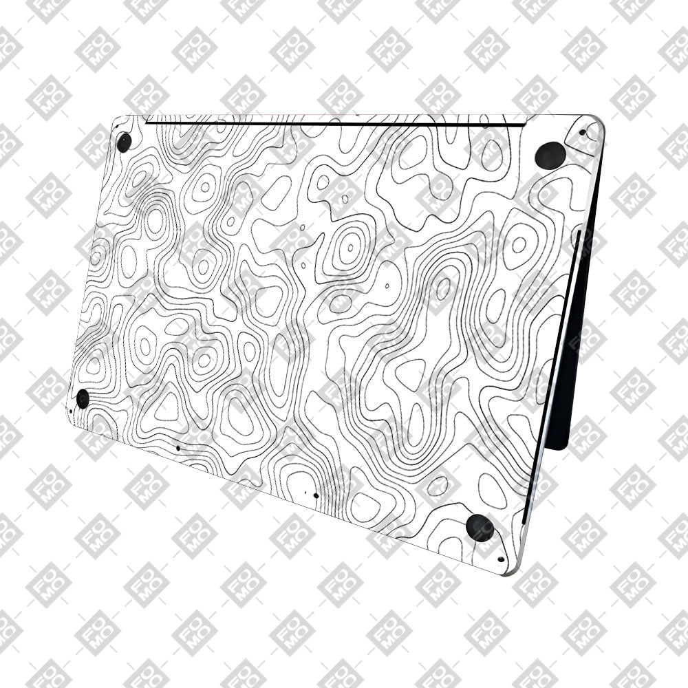 White Contour Design MacBook Pro 16 2019 Laptop Skin