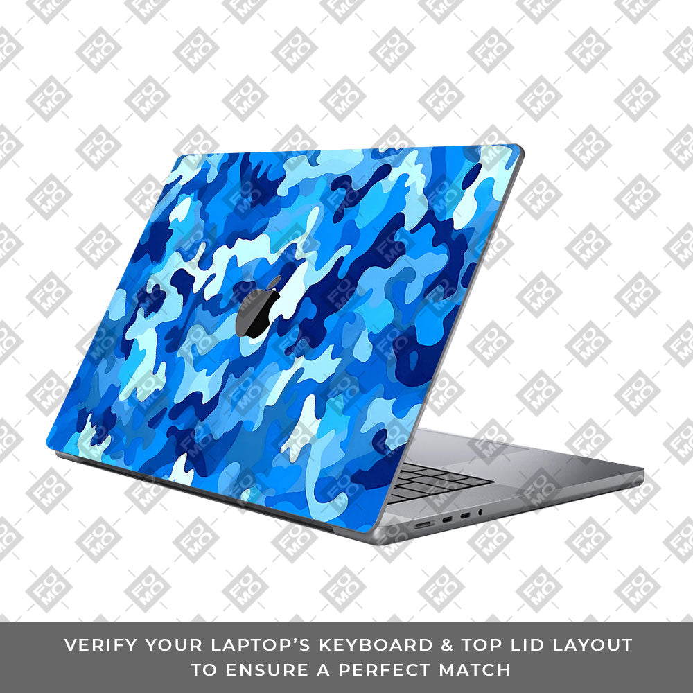Arctic Blue Camo Pattern MacBook Pro 16 2019 Laptop Skin