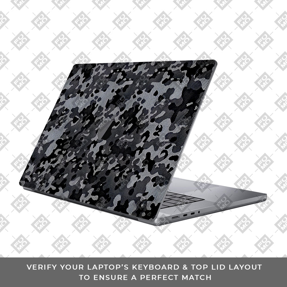 Stealth Grey Camo MacBook Pro 16 2019 Laptop Skin