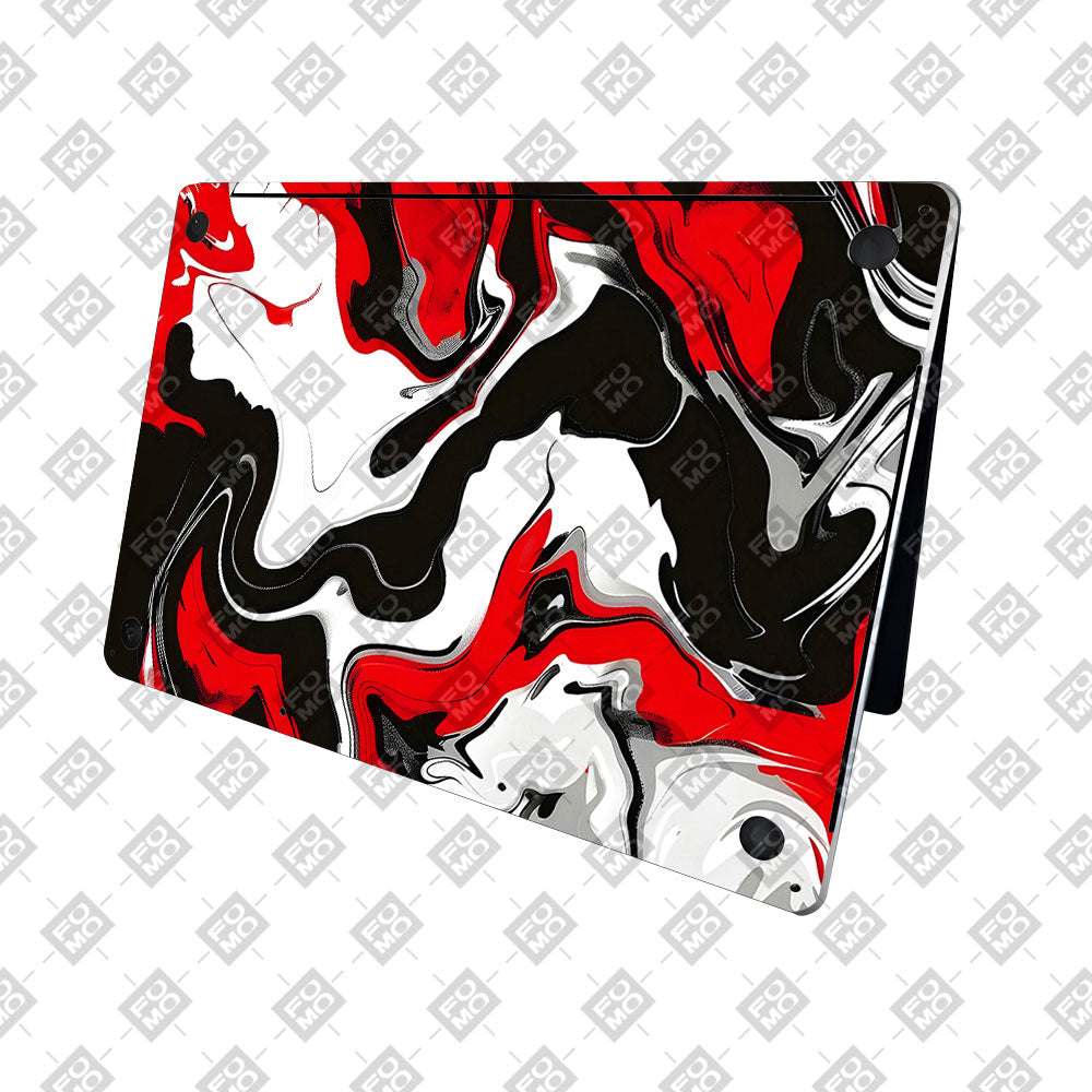 Red and White Marble MacBook Pro 16 2019 Laptop Skin