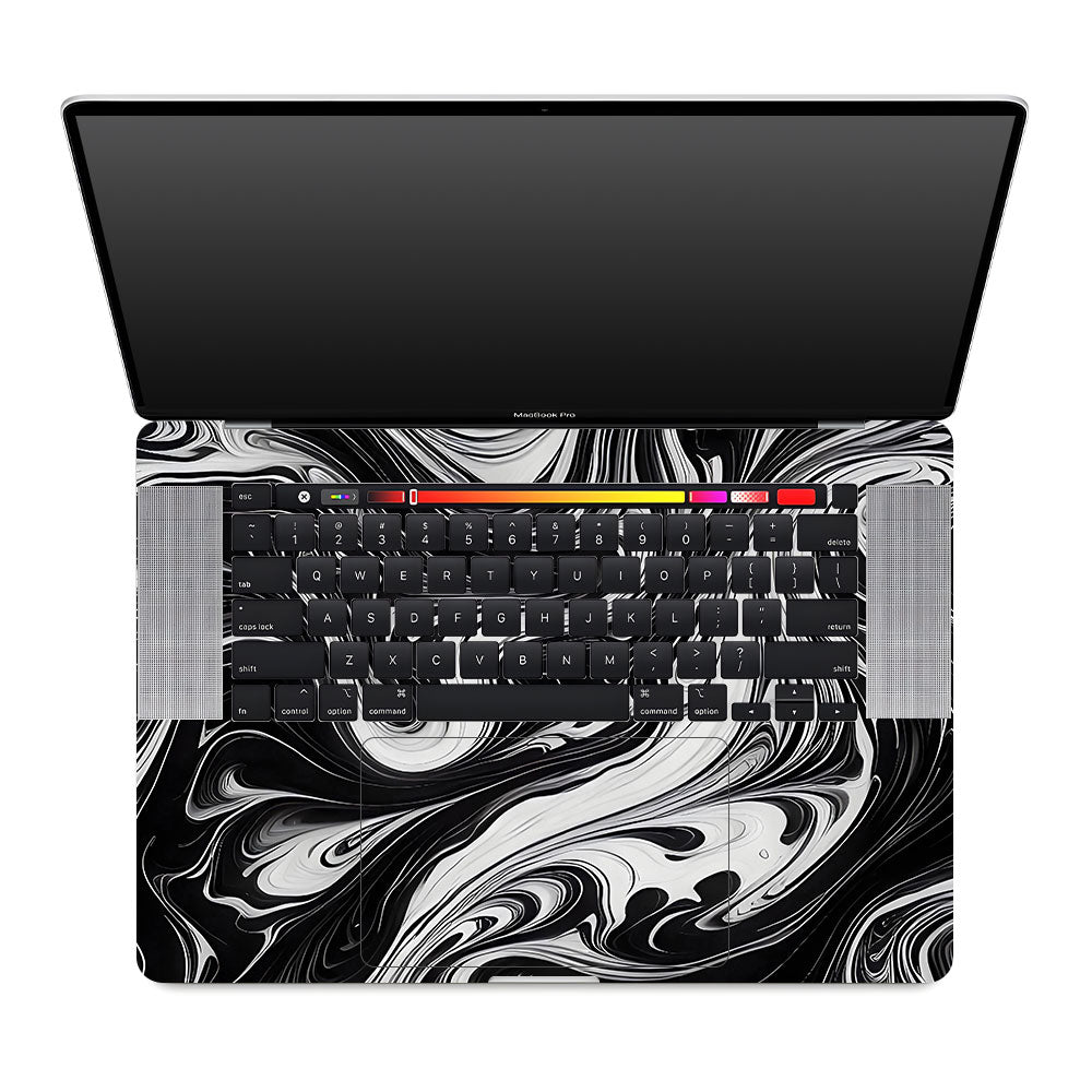 Black and White Marble MacBook Pro 16 2019 Laptop Skin