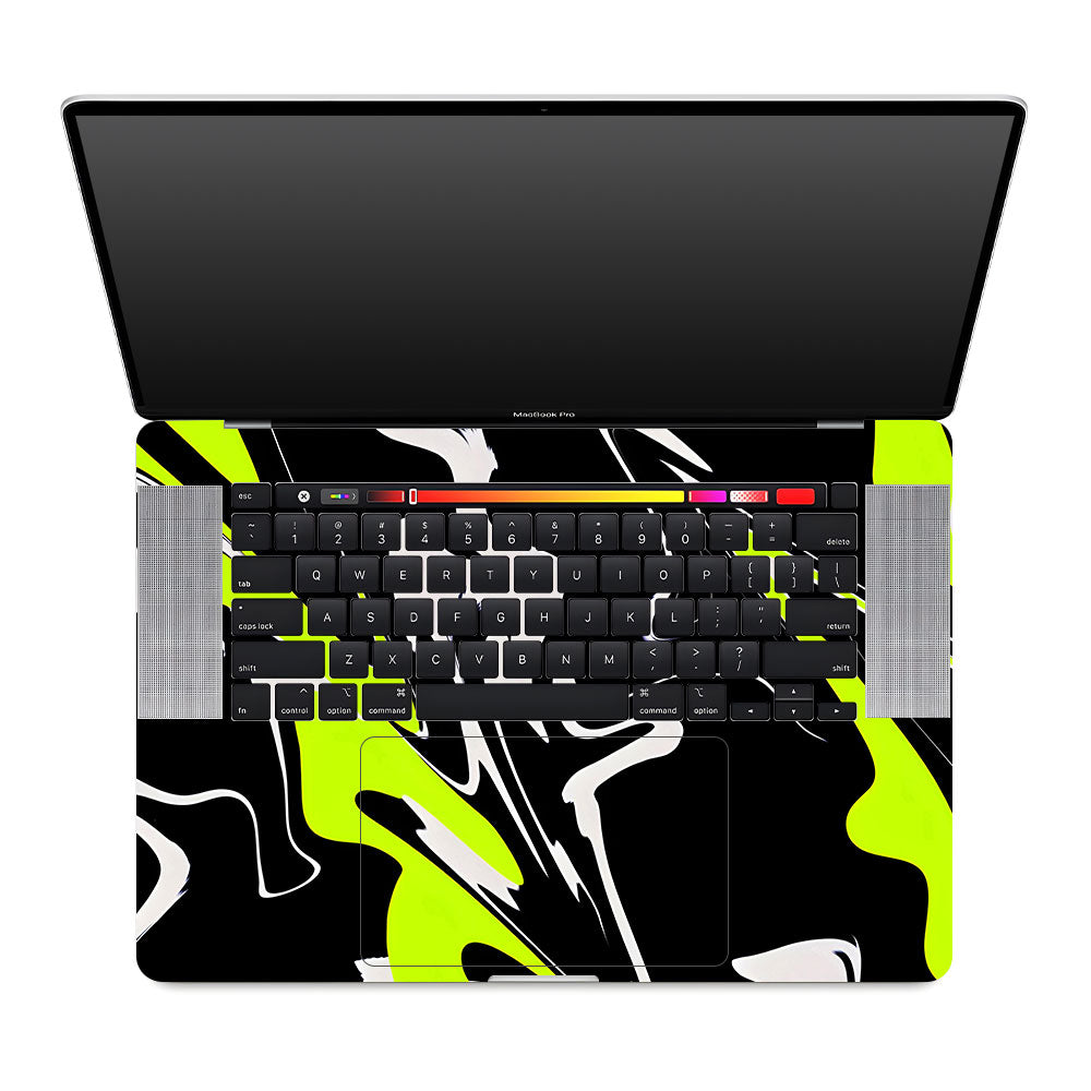 Neon Green and Black Patterns MacBook Pro 16 2019 Laptop Skin
