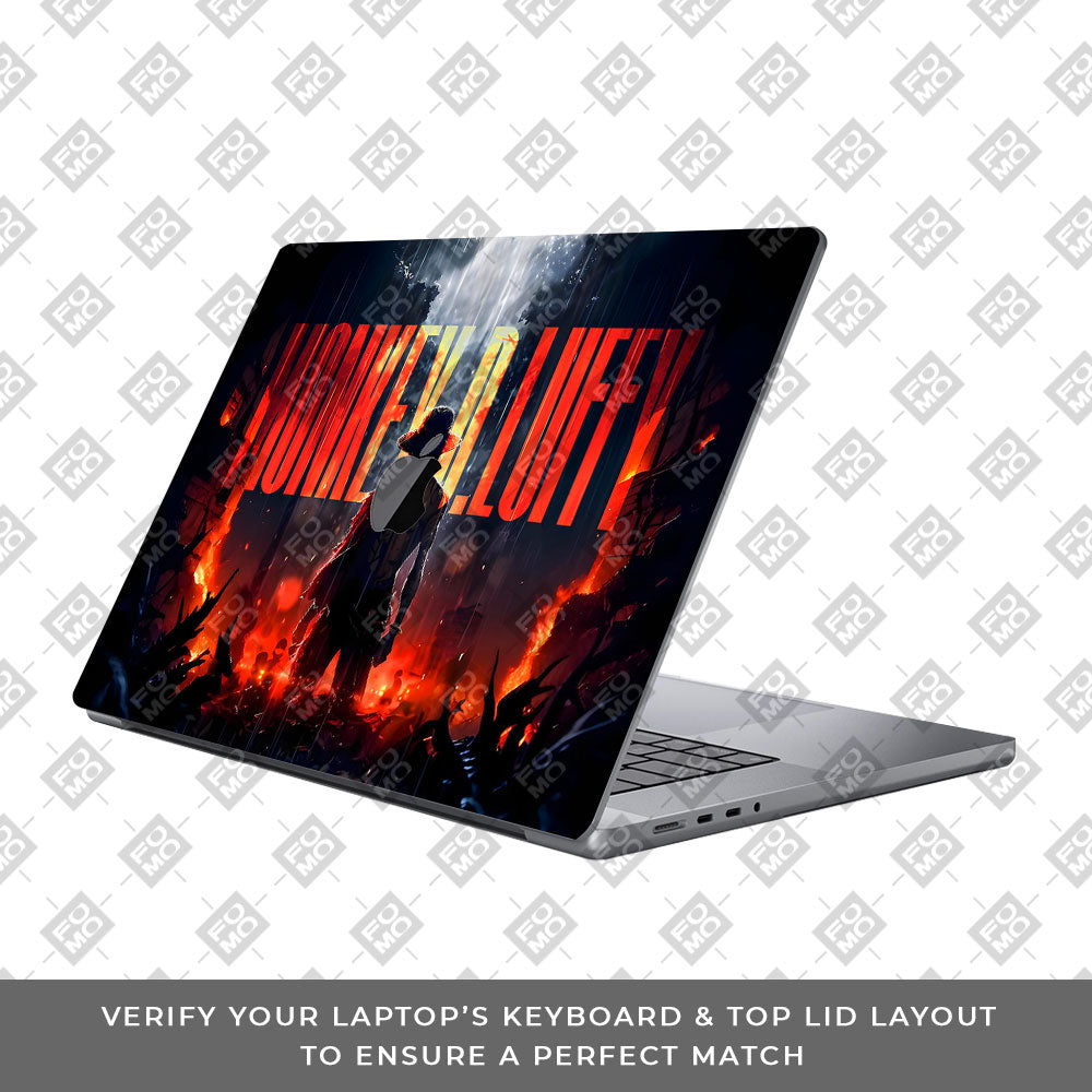 Monkey D. Luffy Blazing Red MacBook Pro 16 2019 Laptop Skin