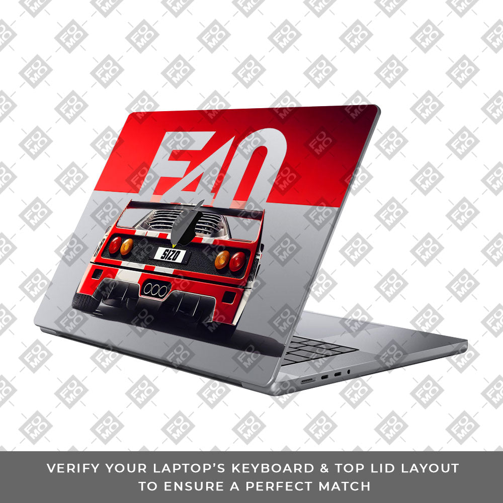 Transparent Ferrari F40 MacBook Pro 16 2019 Laptop Skin