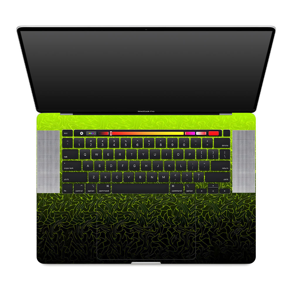 Lime Yellow to Black Gradient MacBook Pro 16 2019 Laptop Skin