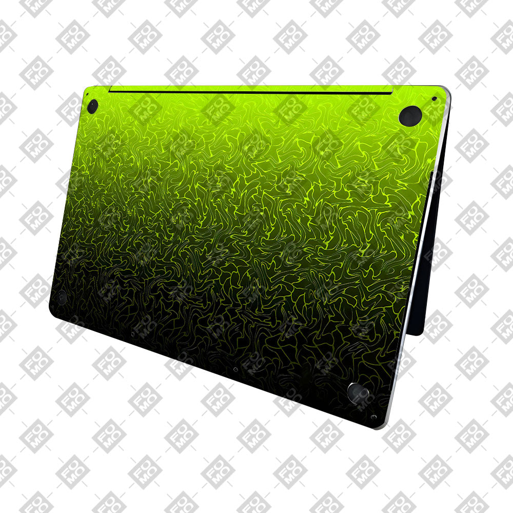 Lime Yellow to Black Gradient MacBook Neo 13 Laptop Skin