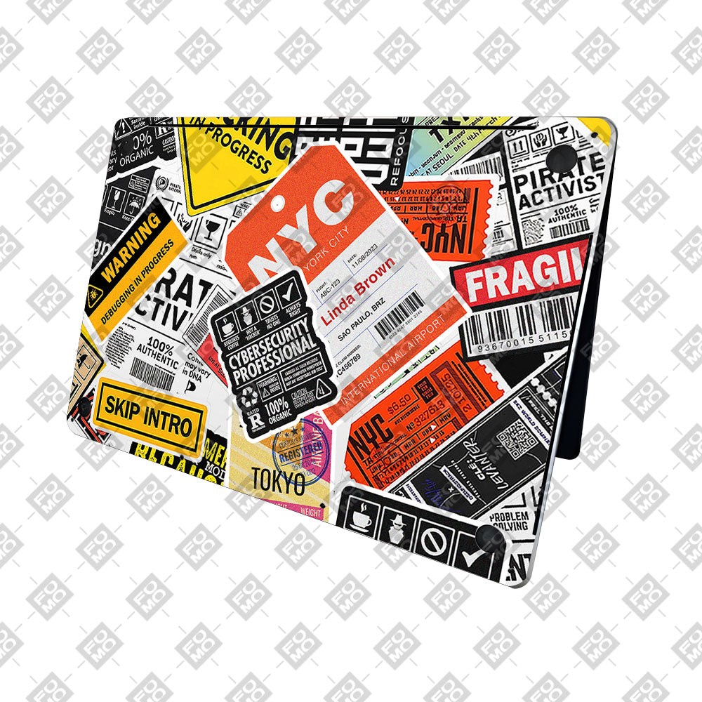 Tech Aesthetic Sticker Collage MacBook Pro 16 2019 Laptop Skin