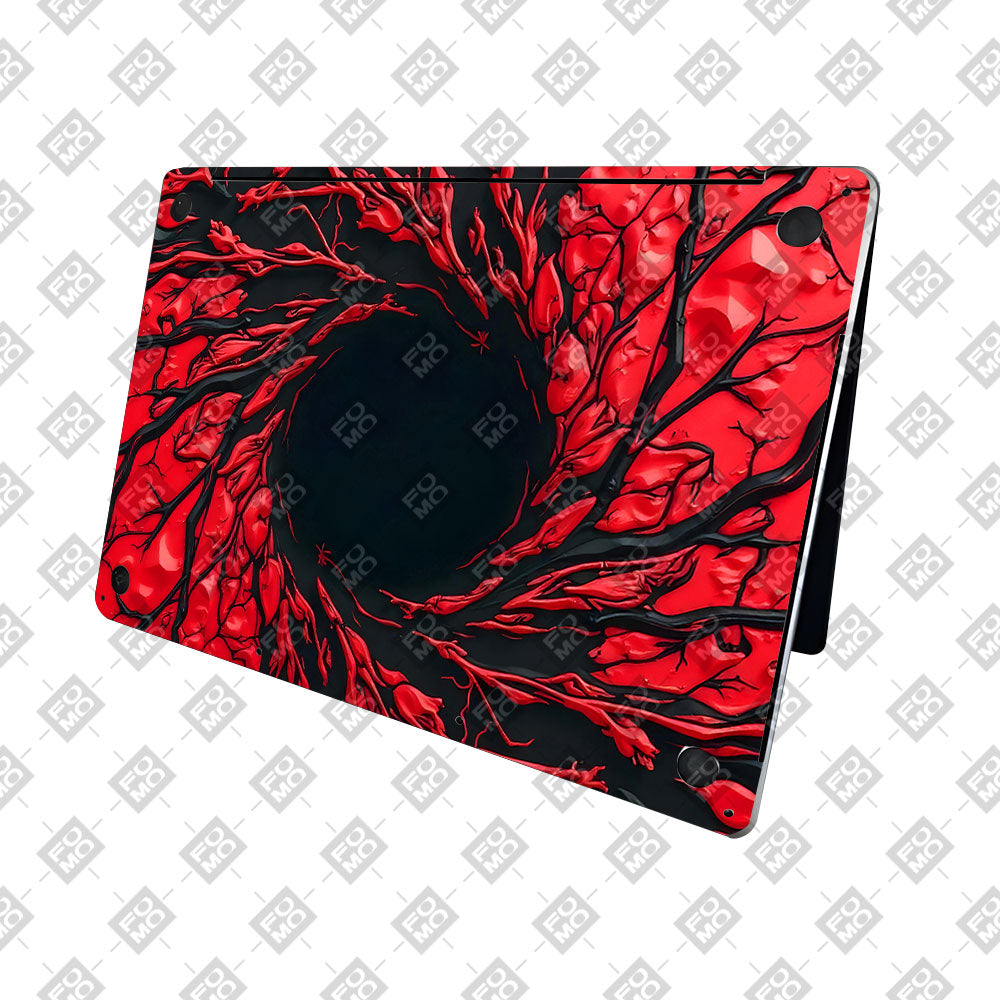 Spiderman Web Red MacBook Neo 13 Laptop Skin