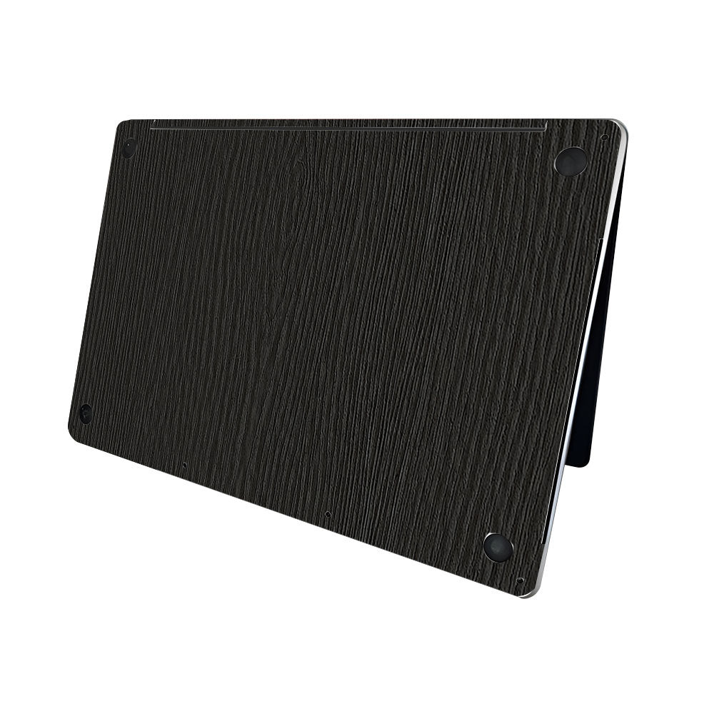 Textured Black Wood MacBook Pro 16 2019 Laptop Skin