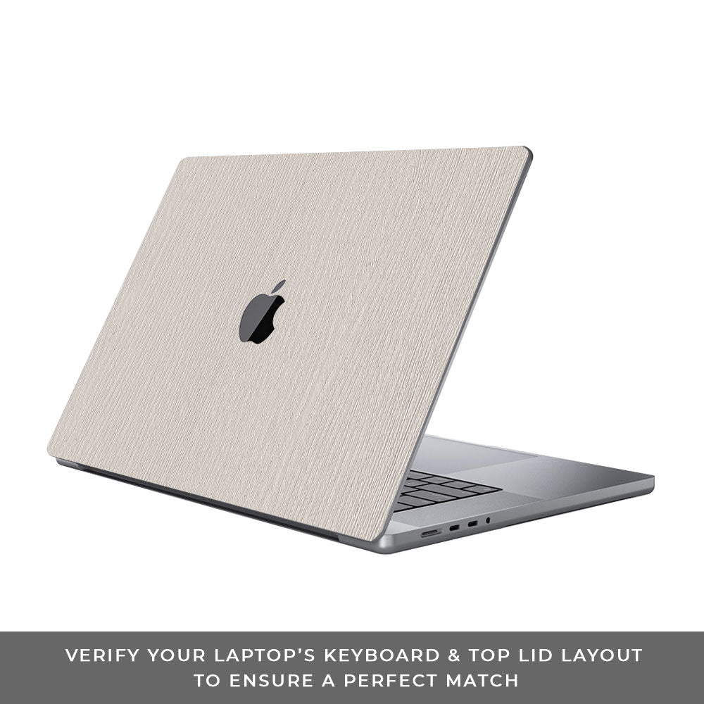 Textured White Wood MacBook Pro 16 2019 Laptop Skin
